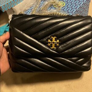 Tory Burch Black Quilted Crossbody Bag